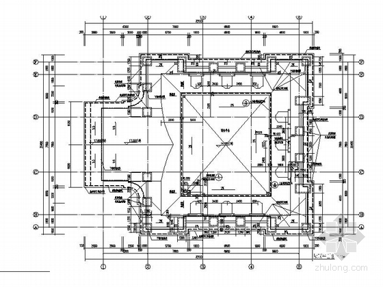 [四川]欧式风格三层售楼中心单体建筑设计施工图（知名建筑设计院）-欧式风格三层售楼中心单体建筑平面图