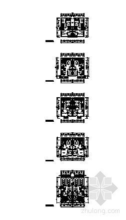 别墅叠拼户型图资料下载-某叠拼式别墅户型图