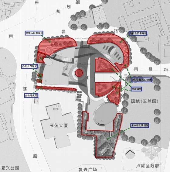 [上海]27层玻璃幕墙办公楼建筑设计方案文本（含cad ppt）-办公楼分析图