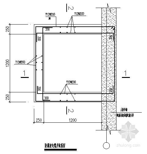 电缆防爆井资料下载-防爆波电缆井配筋节点构造详图
