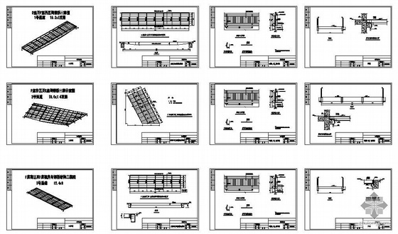 10米钢屋架结构图资料下载-某钢天桥结构图