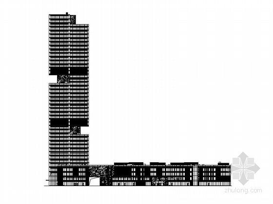 办公楼开间规范资料下载-[广东]196米现代风格知名办公楼建筑施工图（含人防 图纸非常精细 含效果图）