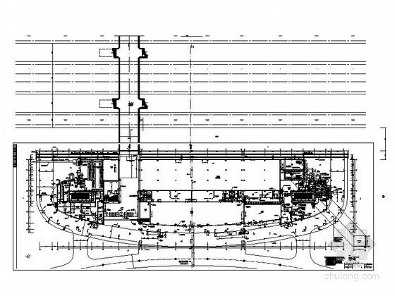 [德州]某高铁站站房综合楼建筑施工图-平面 