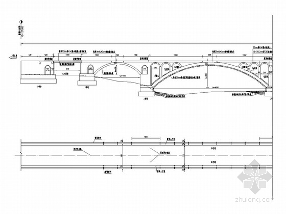 空腹式拱桥设计报告资料下载-实腹式空腹式圬工组合拱桥加固改造施工图（21张 附加固方案）