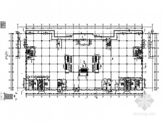 [成都]现代多层幕墙式商业建筑施工图-现代多层幕墙式商业平面图