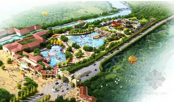 [安徽]大型滨水主题乐园旅游度假区景观方案-效果图 