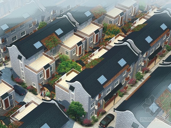 CAD两层半花园式住宅资料下载-[珠江]两层半城郊村住宅设计文本图集