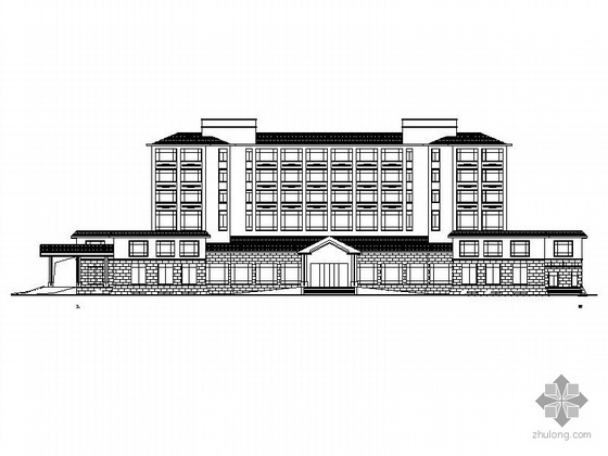 欧式温泉酒店方案设计资料下载-某六层酒店方案设计