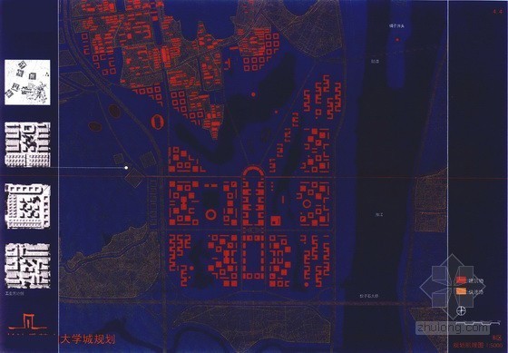 [长沙]某大学城规划方案文本（GMP作品）-规划肌理图