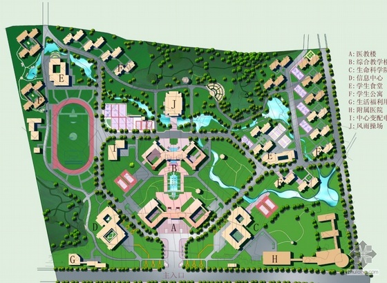 斯坦福大学景观规划设计资料下载-浙江大学景观规划方案