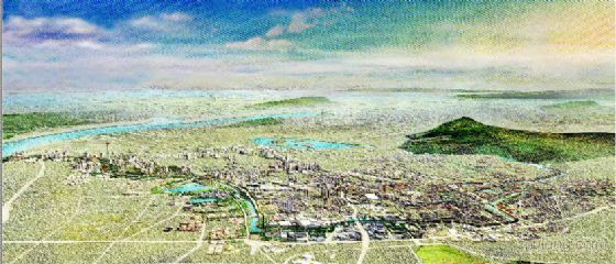 城市河道景观提升资料下载-南京河道两侧景观设计2号方案（清华大学）