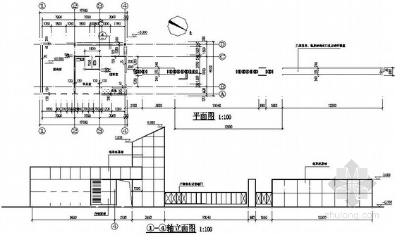 砖混砌体施工资料下载-某砖混砌体大门结构施工图