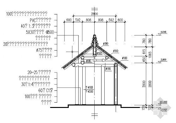 古建亭子建筑方案图系列-园亭-2