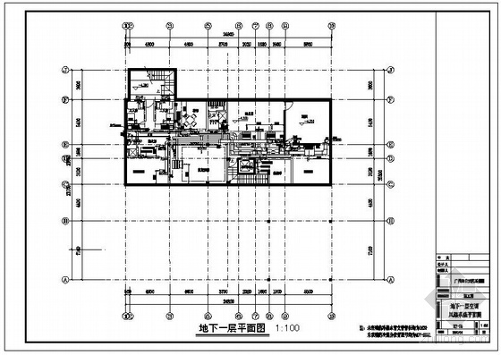别墅地下室机械通风资料下载-广州市某别墅的空调通风设计图