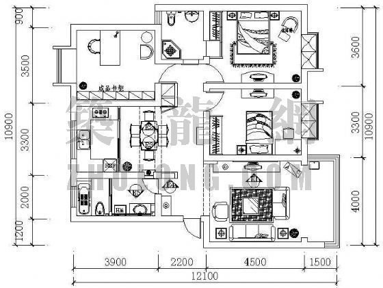 家装方案图纸带预算资料下载-住宅家装图纸
