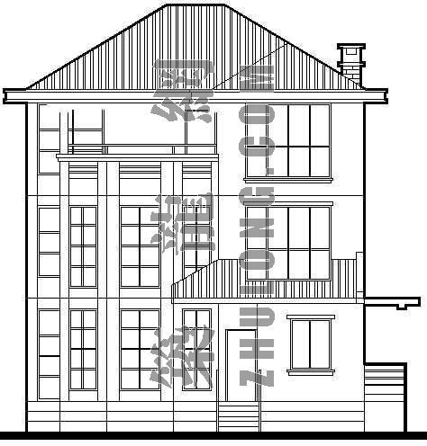 别墅设计施工图平立剖资料下载-某别墅建筑施工图