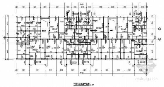 筏板基础防水施工图资料下载-砖混结构住宅楼结构施工图（六层 筏板基础）