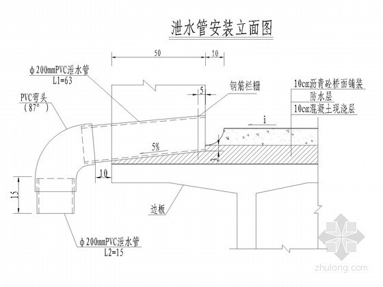 钢桥一般构造图资料下载-桥梁泄水管一般构造图