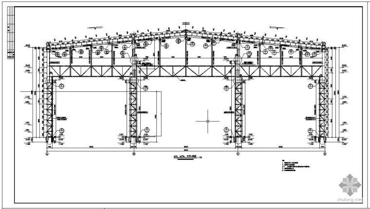 钢架构造资料下载-某重型钢结构造船厂钢架节点构造详图