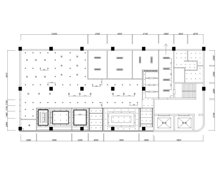 仁恒区广场办公室装修设计施工图+效果图-3灯具布置图
