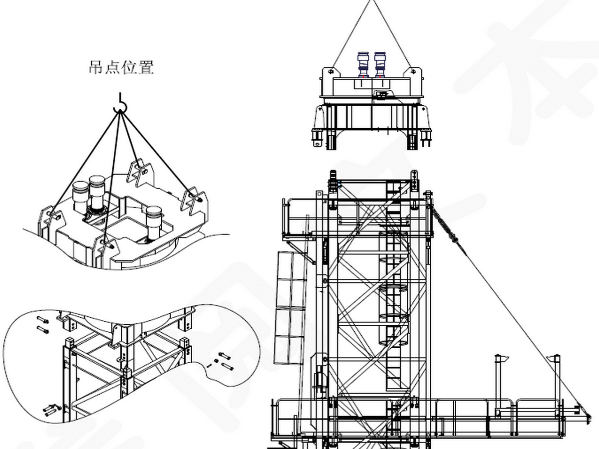 塔吊平面图画法图片