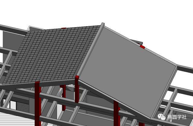 Revit屋面模型资料下载-如何用Revit绘制别墅坡屋顶天窗洞口呢？