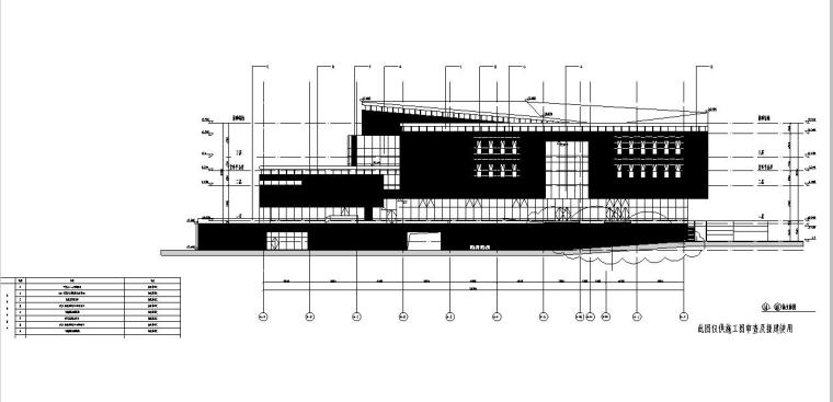 [广东]三层幕墙立面展览馆建筑施工图（16年最新图纸）-三层幕墙立面展览馆建筑立面图