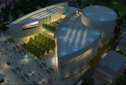 2010上海世博会浙江馆资料下载-[上海]2010世博会美国馆建筑设计（含CAD）