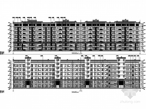 7层住宅设计施工图资料下载-6800平六层（局部七层）框架结构住宅结构施工图（含建筑图）
