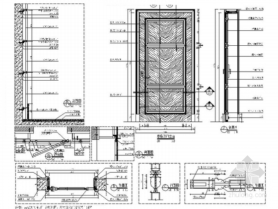 [杭州]省级开发区高档现代办公楼门厅及电梯厅装修施工图大样图