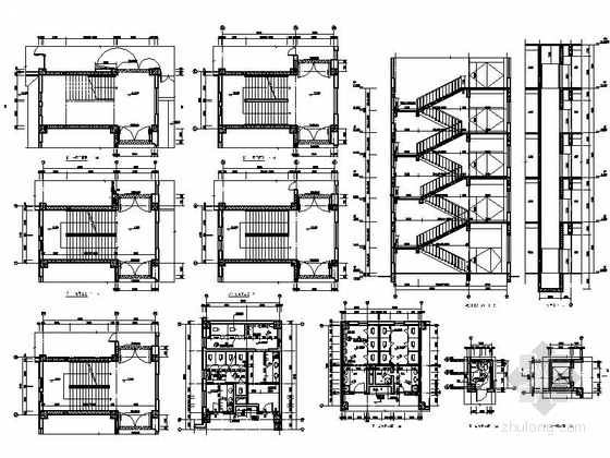 [辽宁]五层中式风格高校教学楼建筑施工图-五层中式风格高校教学楼建筑大样图