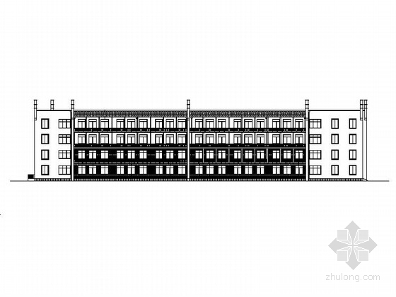 回字形构图资料下载-[安徽]4层回字形小学教学楼建筑施工图(2014年图纸)