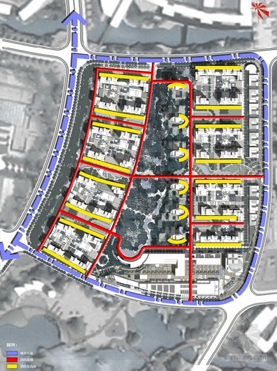 [上海]生态型小高层住宅区规划设计方案文本（国内知名地产）-生态型小高层住宅区规划设计分析图