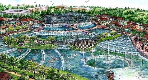 [云南]大型生态温泉度假区规划设计方案文本（知名事务所）-大型生态温泉度假区规划设计效果图