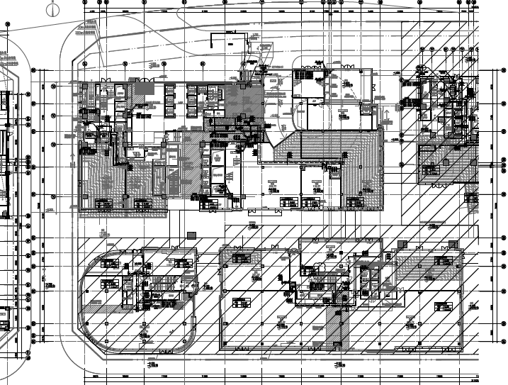 [广东]高层商业综合体暖通空调全系统设计施工图(机房设计)-一层（一段）空调水管平面图.png