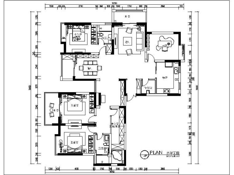 绿城蓝庭西地块住宅资料下载-[无锡]最新现代简约三居室设计施工图（含效果图）