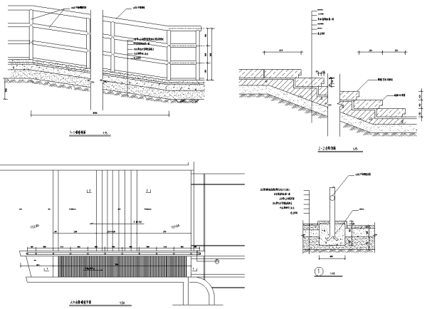 园林景观小品特色台阶坡道CAD施工图合集-特色台阶设计详图