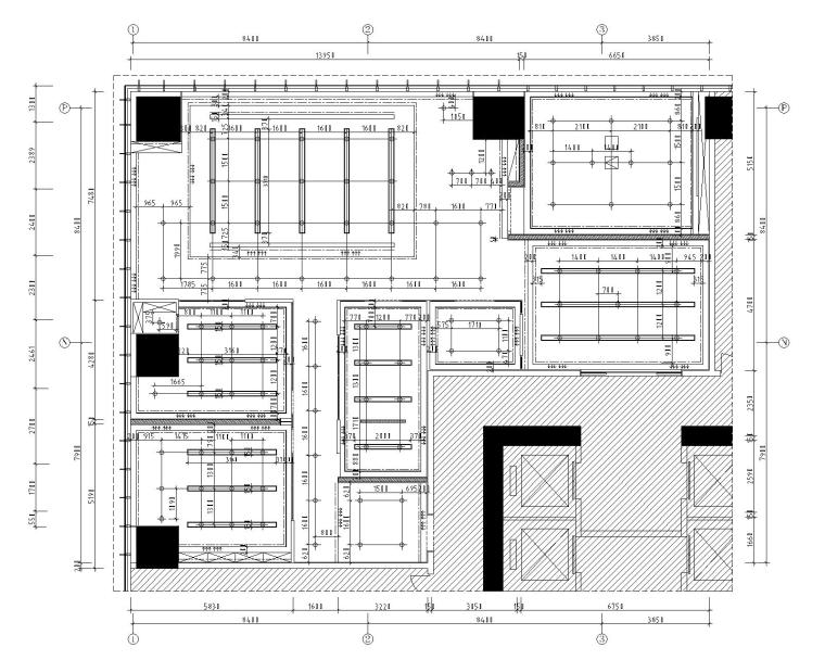 现代295㎡--品质办公户型样板间施工图+效果图-灯具定位图