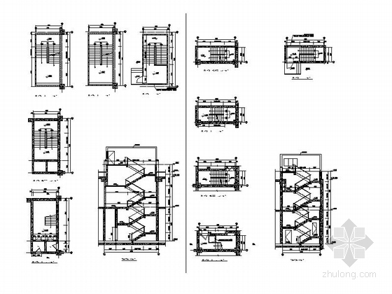 [广西]两层框架结构市级地下交通枢纽建筑施工图-两层框架结构市级地下交通枢纽建筑详图