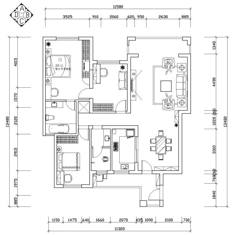 130平新房装修效果图资料下载-现代简约风格住宅施工图设计（附效果图）