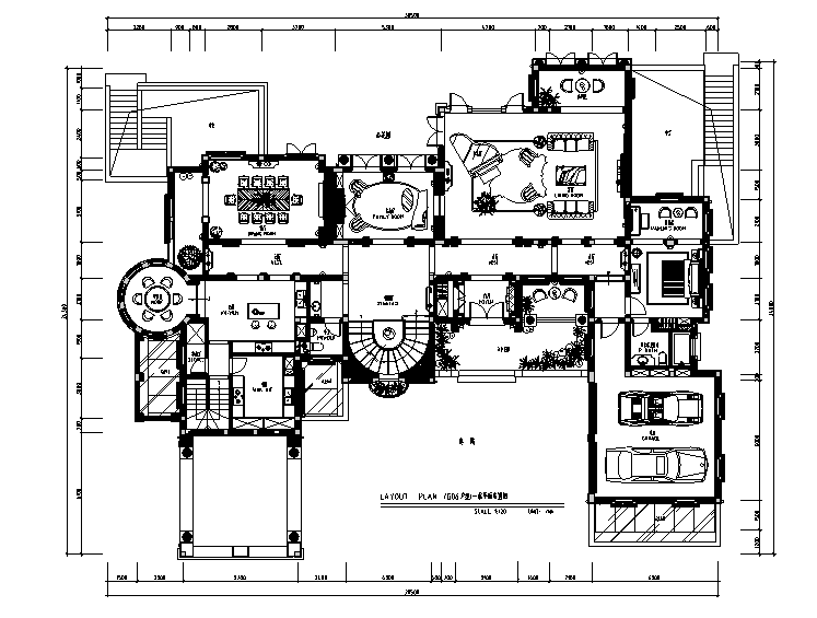 桃花园建筑方案文本资料下载-[浙江]桃花园顶级别墅设计施工图（附效果图）