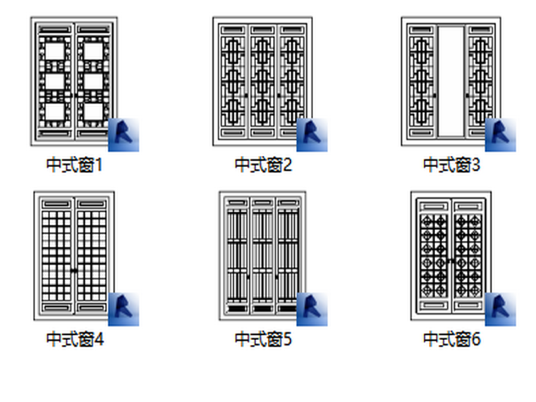 BIM族库-建筑-窗-中式装饰窗