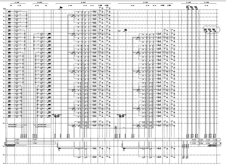 北京市朝阳区商品住房项目电气施工图-1#楼低压配电干线系统图(一)
