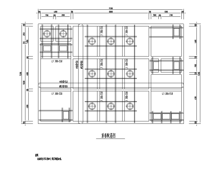 某小区中水系统处理图（CAD ）-顶板配筋图