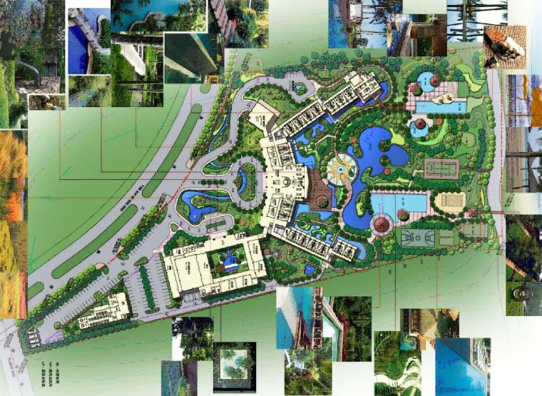 [海南]中式风格海南税务干部学校及度假店建筑方案设计（PDF+38页）-景观绿化分析