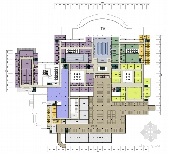 [合集]5套大型景区游客服务中心建筑设计方案文本-5套大型景区游客服务中西建筑平面图