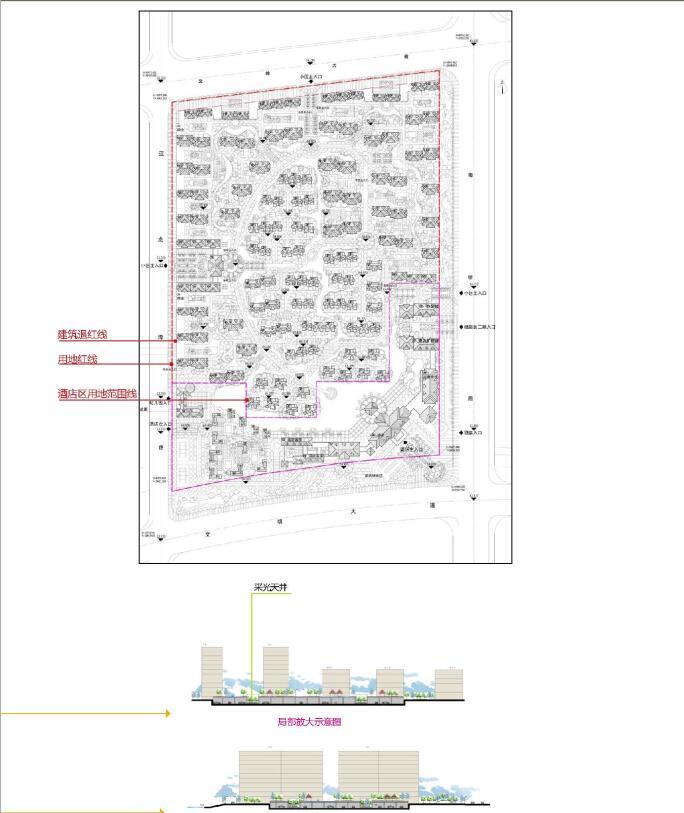 [河南]安阳亚龙湾小区建筑方案文本（包含效果图+107页文本）-技术总平面图