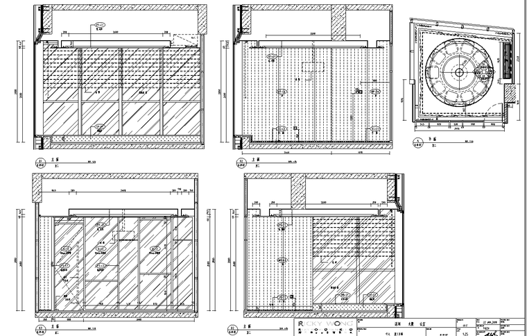 [广州]万骏总部办公楼工装设计施工图-办公室立面图