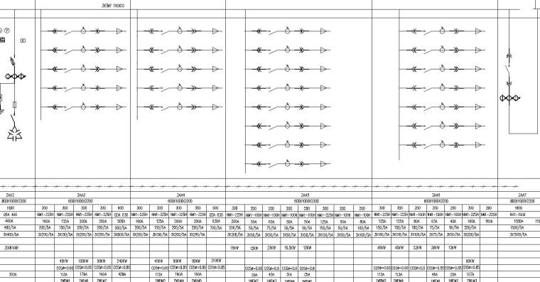 某厂区变电所高低压成套图资料下载-4X1000KVA变电所