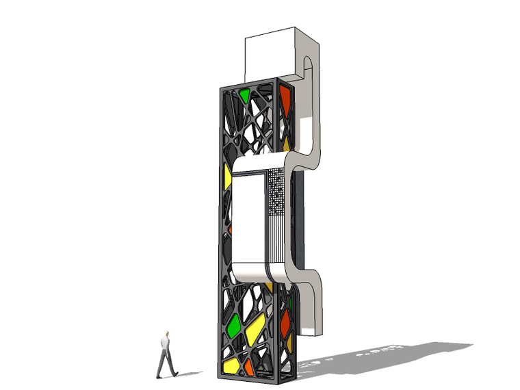 精选景观塔su模型（10套）-景观塔 (4)